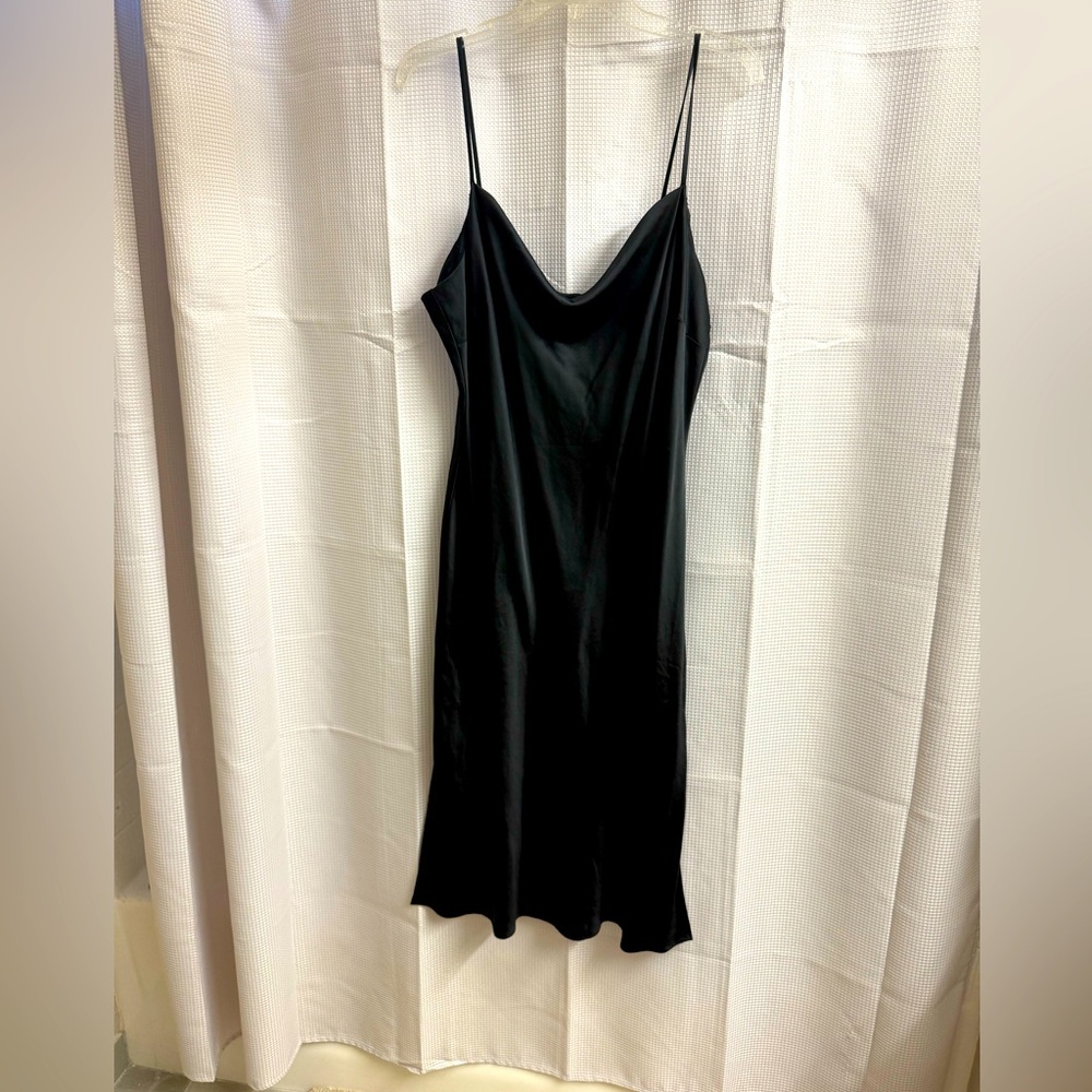 Express Black Satin Chemise